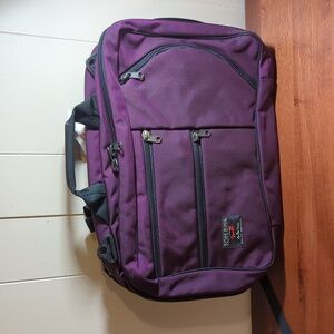 TOM BIHN Western Flyer, Aubergine 1050d Ballistic/ Wasabi 200d Halcyon